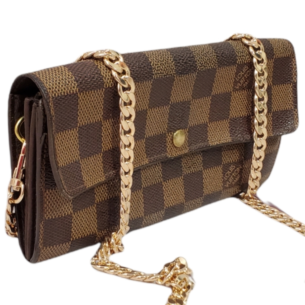100% AUTHENTIC LOUIS VUITTON DAMIER EBENE WALLET